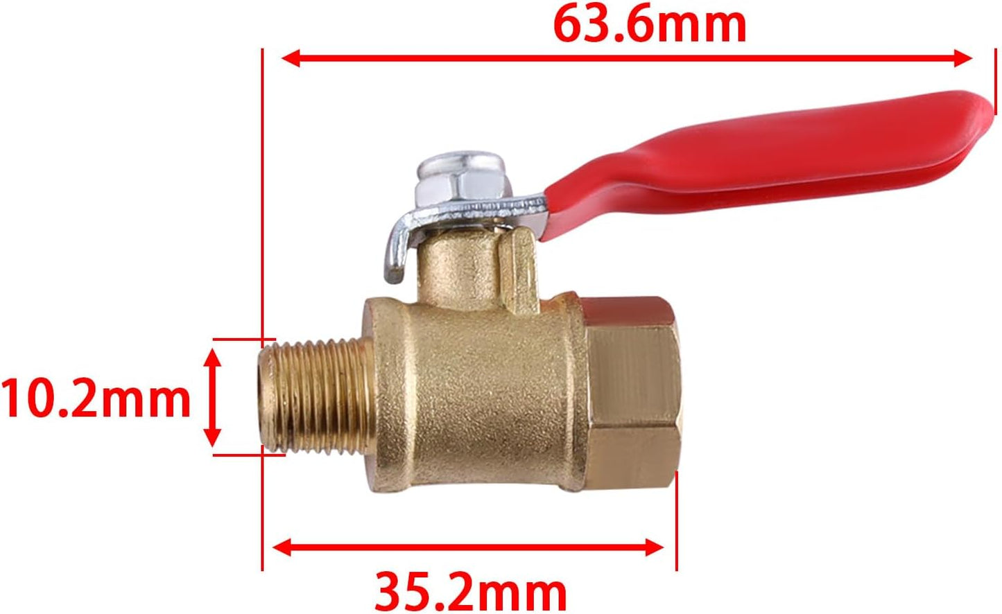 Heavy Duty Brass Inline Mini Ball Valve Shut Off Switch