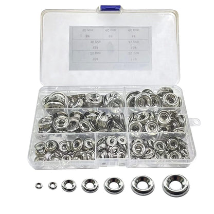 Countersunk Washers 295 Pcs Finish Washers #4#6#8#10#12#14#16 Stainless Steel Finishing Cup Countersunk Washer Assortment Kit