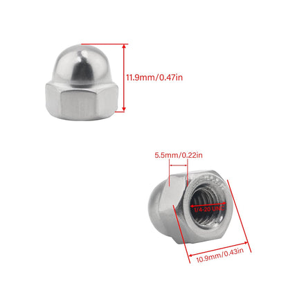 Acorn Cap Nuts,  Hex Acorn Bolt Covers, Dome Head Hex Nuts, Hardware Nuts for General Fastening Applications