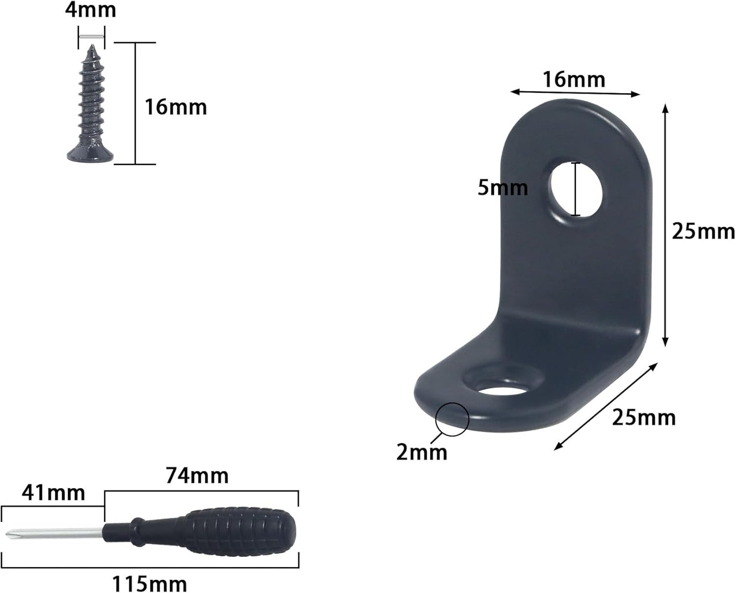 L Bracket Corner Braces,  Stainless Steel L Shaped 90 Degree Right Angle Connector Bracket, Corner Bracket for Shelves Wood Furniture Cabinet Chair Drawer with Screws