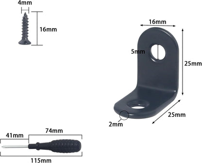 L Bracket Corner Braces,  Stainless Steel L Shaped 90 Degree Right Angle Connector Bracket, Corner Bracket for Shelves Wood Furniture Cabinet Chair Drawer with Screws