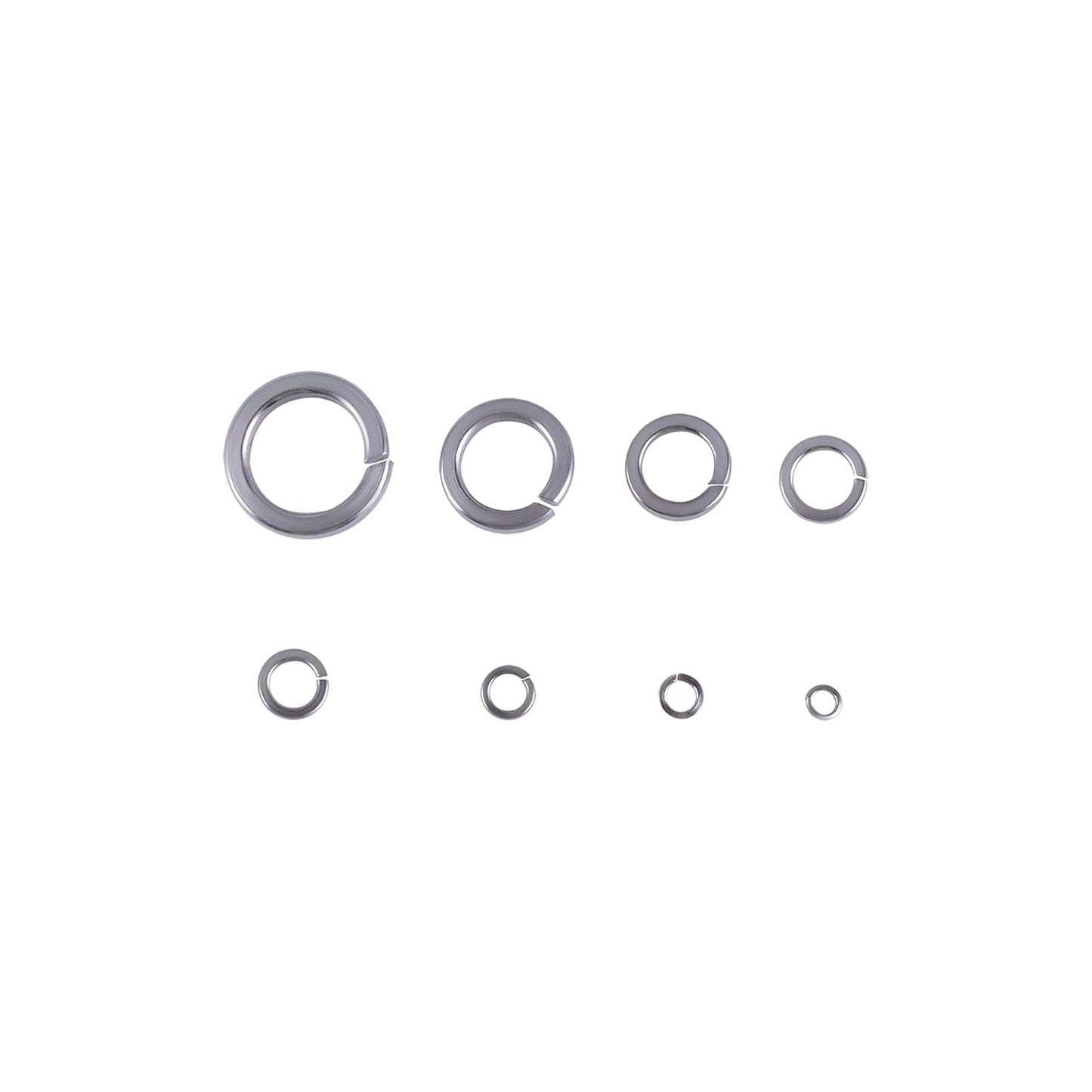 Spring Lock Washers Assortment Kit, 600 Pcs Metric Sizes 304 Stainless Steel Split Lock Washer, Split Ring Washer for Screw Bolts Machinery, M2, M2.5, M3, M4, M5, M6, M8, M10