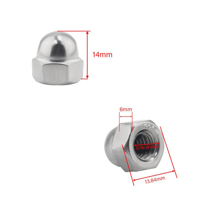 Acorn Cap Nuts,  Hex Acorn Bolt Covers, Dome Head Hex Nuts, Hardware Nuts for General Fastening Applications