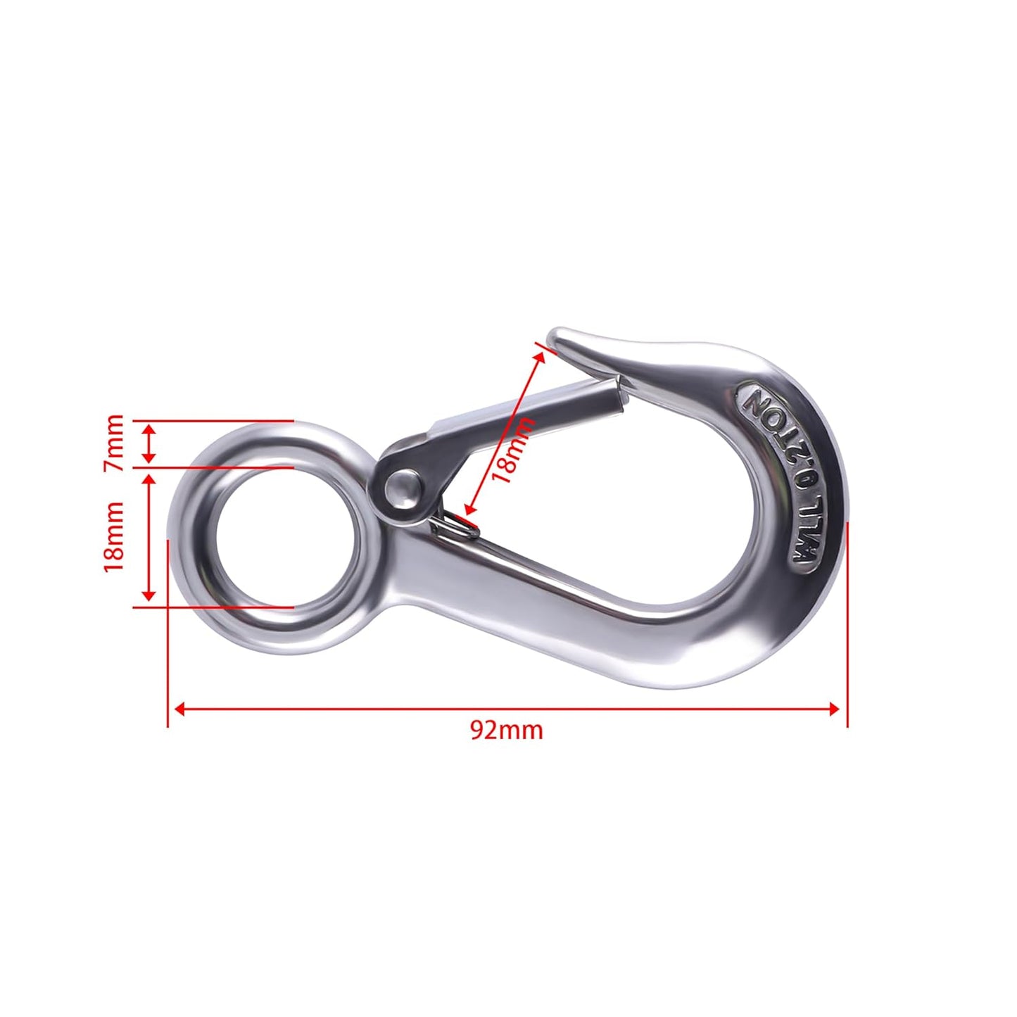 Lifting Hooks 2pcs, Winch Hook, Lifting Clips, Stainless Steel Hook, Trailer Hooks, Rope Hook, Heavy Duty Winch Hook for Lifting Heavy Loads