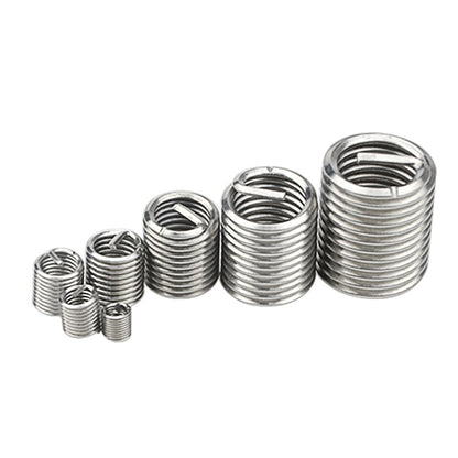 Wire Inserts Screws Sleeve Assortment Kit 240 Pcs Wire Screw Sleeve Thread Repair Inserts 304 Stainless Steel Metric M3 M4 M5 M6 M8 M10 M12 Wire Thread Inserts for Automotive Repair