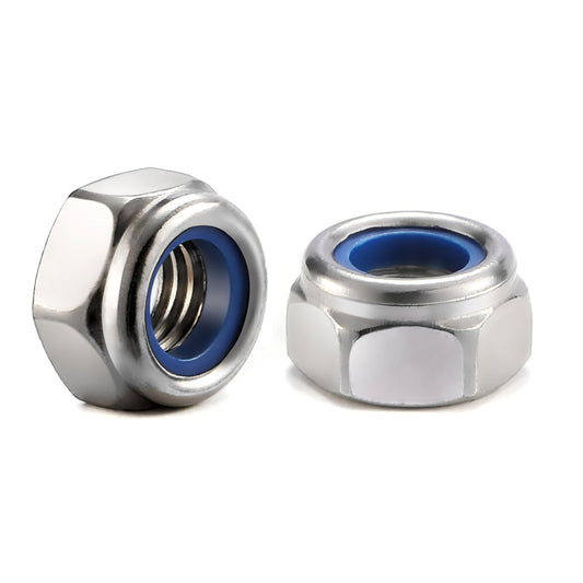 Self-Lock Nuts, Hex Assorted Hardware, Friction Lock Nut, Nylon Locking Nuts for Indoor and Outdoor Decoration