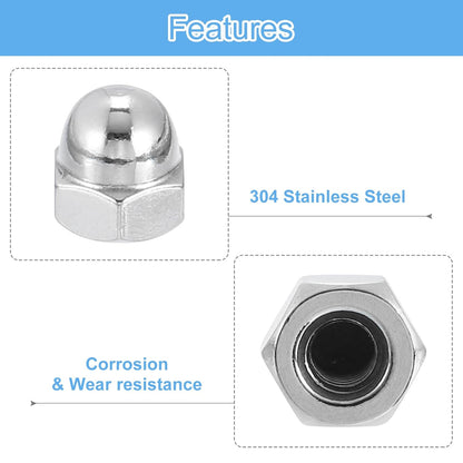 Acorn Cap Nuts,  Hex Acorn Bolt Covers, Dome Head Hex Nuts, Hardware Nuts for General Fastening Applications