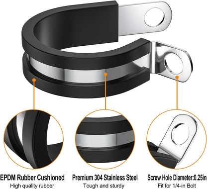 Pipe Clamps , Conduit Clamp, Automotive Wire Pipe Clamps for Line Management and Maintenance