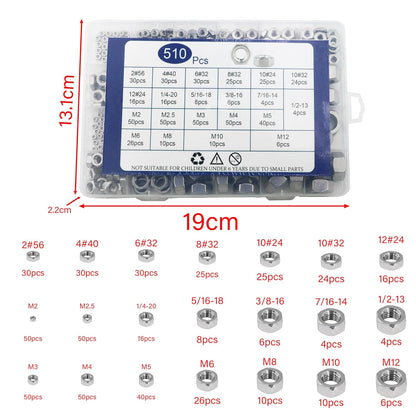 Hardware Nuts , Hex Nuts, Hex Nut Set Hardware for Classified Instruments