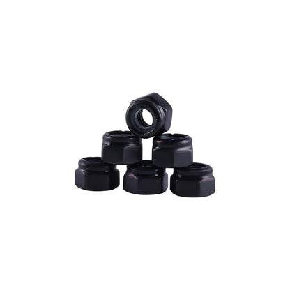 Nylon Insert Hex Lock Nuts, 60 Pcs 1/4-20 Nylon Lock Nuts, Zinc Plated Carbon Steel Locknuts for Furniture, Tools, Handle, Self Locking, Black