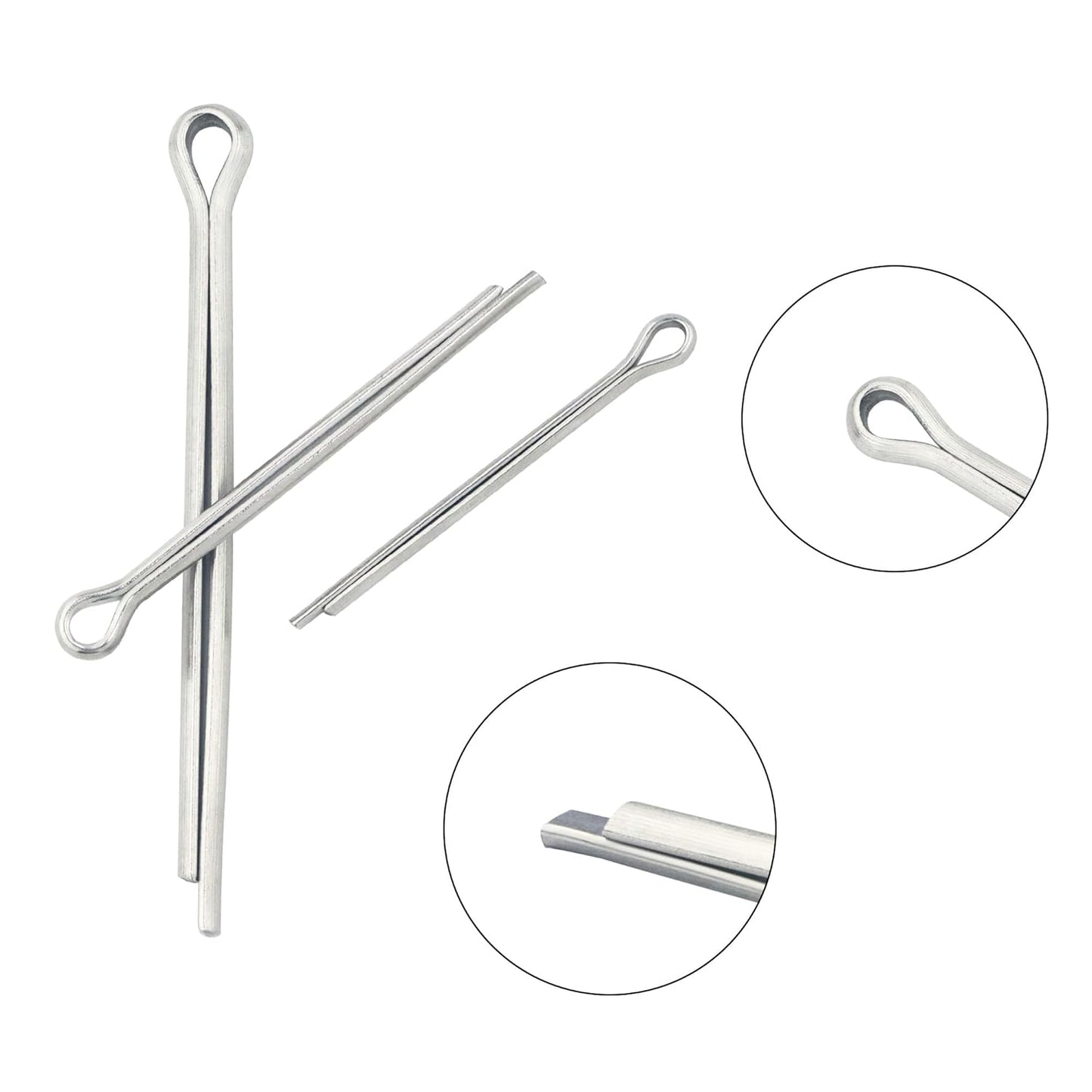 Stainless Steel Cotter Pins Assortment Kit Split Pin Fastener Clips for Car Mechanics, Trucks, Lawn Mowers, Tractors Repair