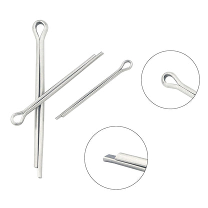 Stainless Steel Cotter Pins Assortment Kit Split Pin Fastener Clips for Car Mechanics, Trucks, Lawn Mowers, Tractors Repair