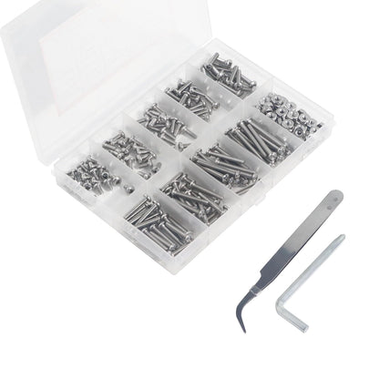 Nuts and Bolts Assortment Kit 240pcs,  Machine Screws, Machine Screw Assortment Kit, Pan Head Phillips Screws, Fast Self Tapping Screws for Pier Fenders