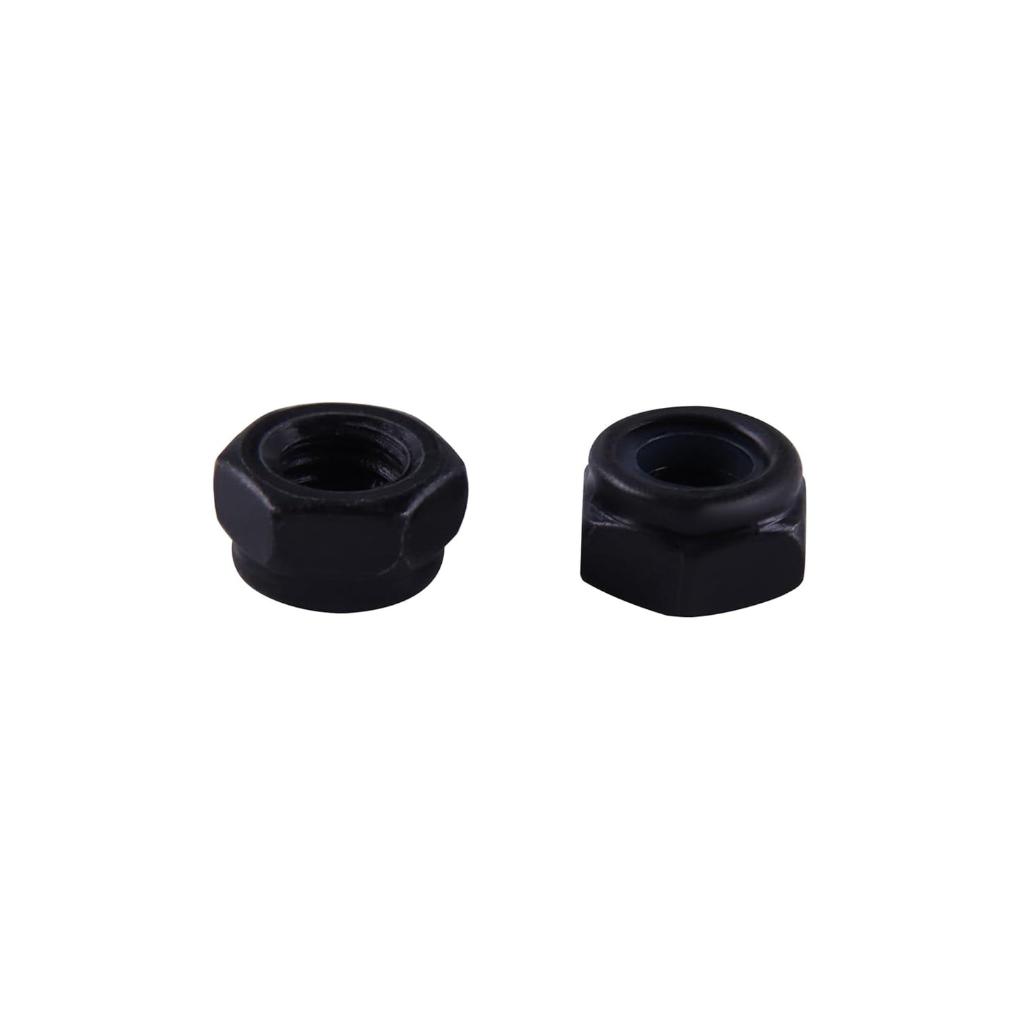 100Pcs M2*0.4mm Nylon Insert Hex Lock Nuts Black Zinc Plated Nylon Lock Nuts Inserted Hex Self Clinching Nuts for Industrial Construction Fasteners