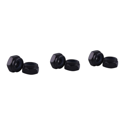 100Pcs M2*0.4mm Nylon Insert Hex Lock Nuts Black Zinc Plated Nylon Lock Nuts Inserted Hex Self Clinching Nuts for Industrial Construction Fasteners