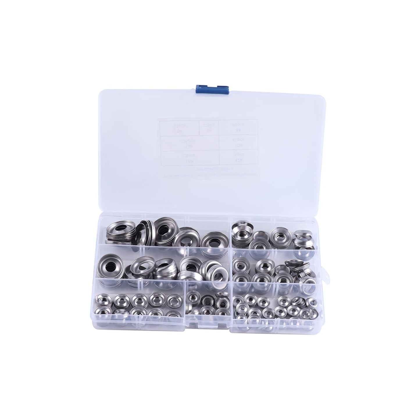 Countersunk Washers 295 Pcs Finish Washers #4#6#8#10#12#14#16 Stainless Steel Finishing Cup Countersunk Washer Assortment Kit