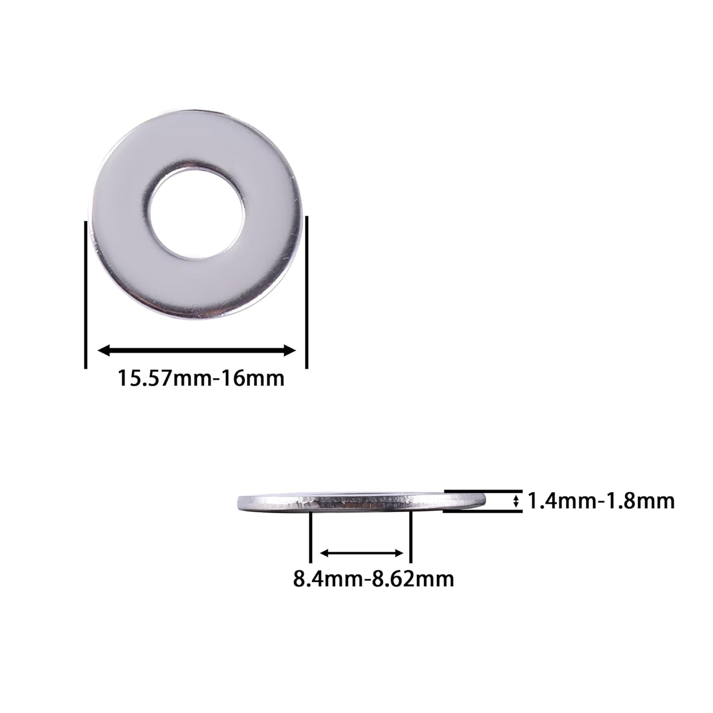 Flat Washers, Stainless Steel Fender Washer, Metal Washers for Bolts and Screws